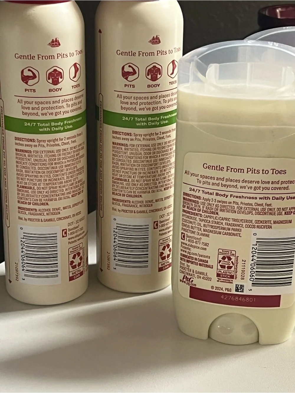 Old Spice Total Body Deodorant Bundle of 7 Total Fiji Scented Al Are Brand New!